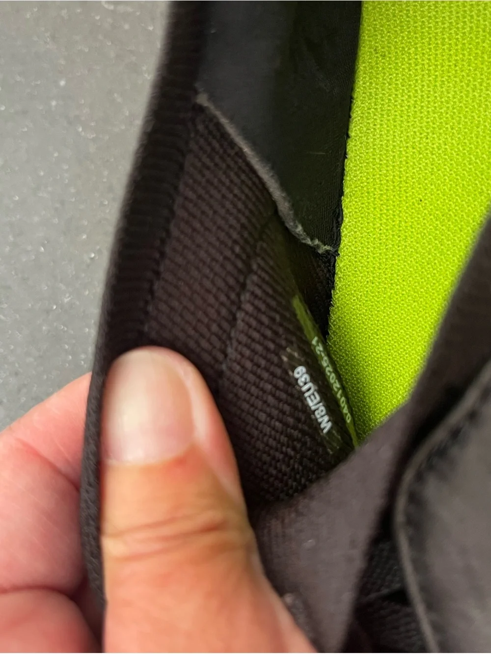 OOFOS Black Slip-On Loafers with White Sole and Neon Green Tab